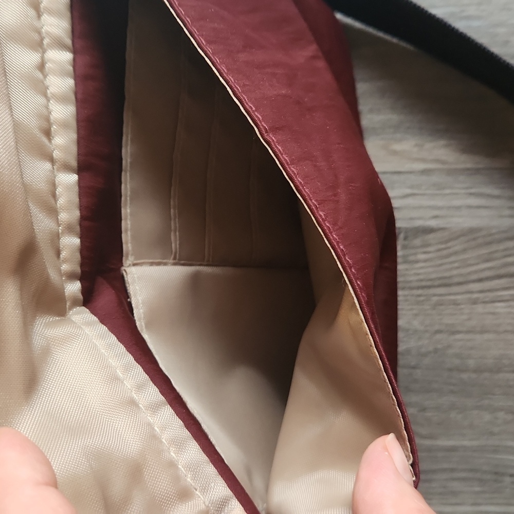 Derek Alexander burgundy nylon crossbody bag - Picture 8 of 8